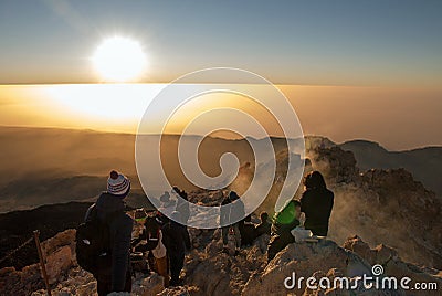 Sunrise on the Teide Editorial Stock Photo