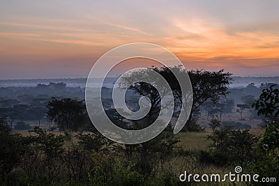 Sunrise, Uganda Stock Photo