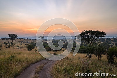 Sunrise, Uganda Stock Photo