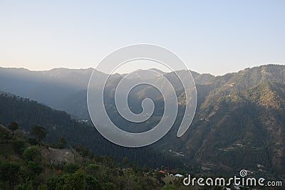 Dawn in the valleys of himachal Stock Photo