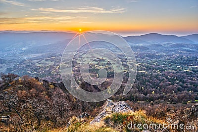 Sunrise from Velky Gric mountain Stock Photo