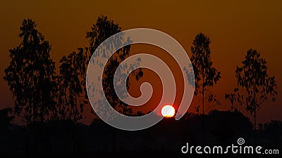 Sunrise in Vientiane Stock Photo