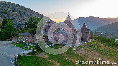 Sunrise view of Goshavank monastery in Armenia Stock Photo