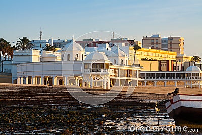 Sunrise view from Playa de la Caleta. Cadiz Stock Photo