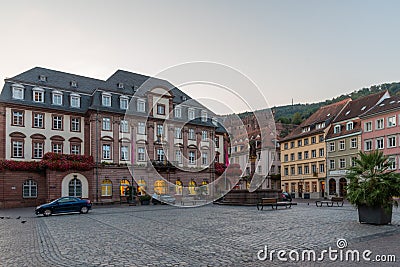 Sunrise view of the town hall in Heidelberg, Germany Editorial Stock Photo