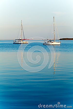 Sunrise at Yacht Marine in Cienfuegos Stock Photo