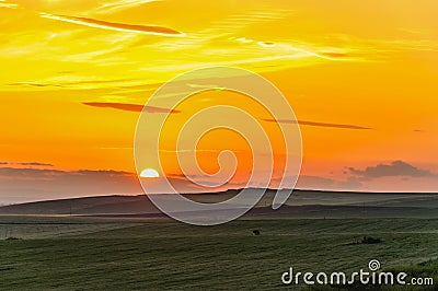 Sunrise in Yambol, Bulgaria Stock Photo