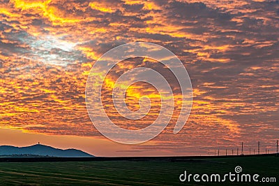 Sunrise in Yambol, Bulgaria Stock Photo