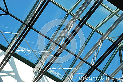 Sunroof of the shopping mall Stock Photo