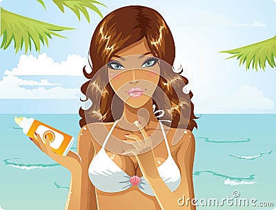 Sunscreen Vector Illustration