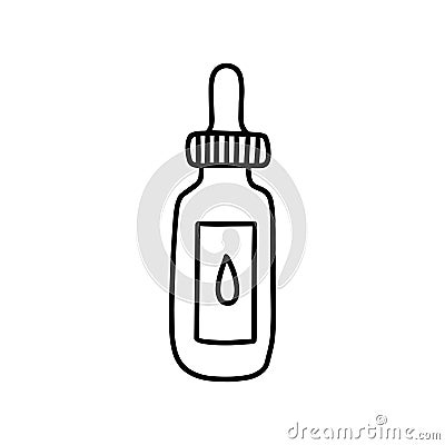 Sunscreen body oil. Facial serum. Tanning agent Vector Illustration