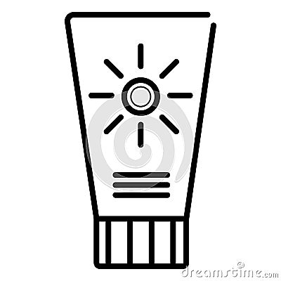 Sunscreen icon Cartoon Illustration