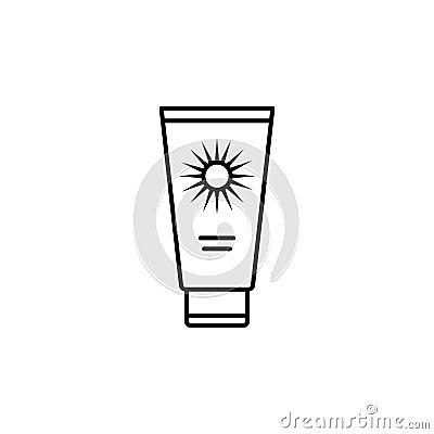 sunscreen line icon. Signs and symbols can be used for web, logo, mobile app, UI, UX Stock Photo