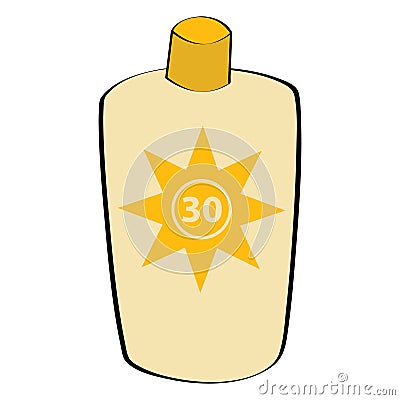 Sunscreen lotion Vector Illustration