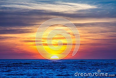 Sunset above the sea. Stock Photo