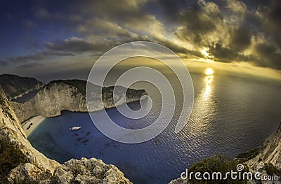 Sunset above sea Stock Photo