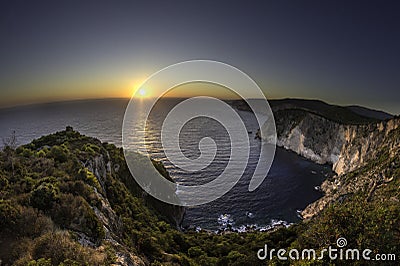 Sunset above sea Stock Photo