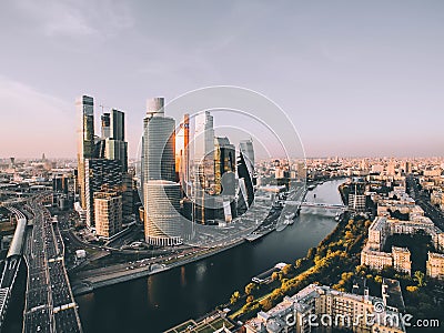 Industrial modern Moscow landscape Stock Photo