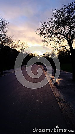 Sunset Amsterdam Stock Photo