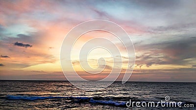 Sunset in Anyer, Indonesia Stock Photo