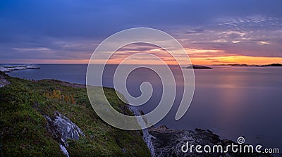 Sunset on the Atlantic Ocean Stock Photo