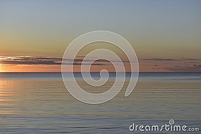 Sunset in the baltics at September Stock Photo