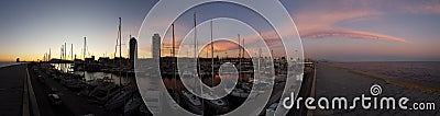 Sunset Barcelona panorama Editorial Stock Photo