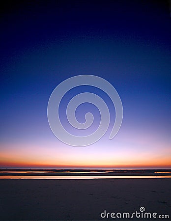 Sunset on beach Stock Photo