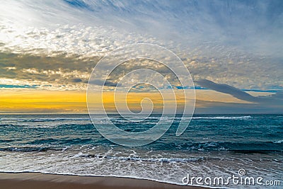 Sunset on the beach, abstract seascape Stock Photo