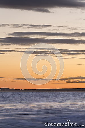 Sunset on the beach of La Gola Stock Photo