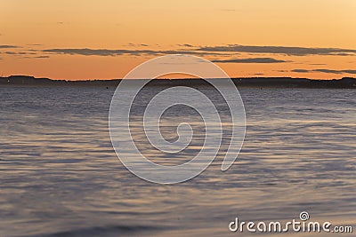 Sunset on the beach of La Gola Stock Photo