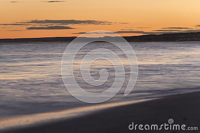 Sunset on the beach of La Gola Stock Photo