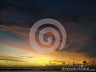 Sunset in Beach Stock Photo