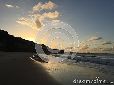 Sunset on the beach Stock Photo