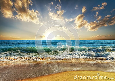 Sunset beach of thailand Stock Photo