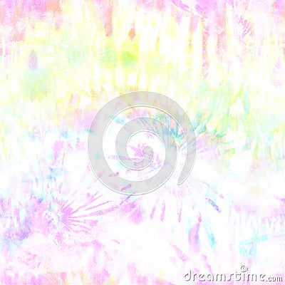 Rainbow Wheel Tie Dye Print in Pastel Colourway Stock Photo