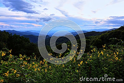 Before Sunset On The Blue Ridge Parkway Stock Photo