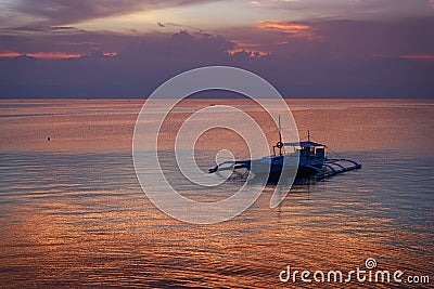 Sunset in Bohol, Philippines Stock Photo