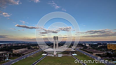 Sunset in Brasilia Stock Photo