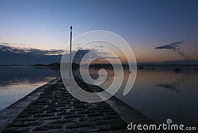 Sunset in Brittany Morbihan, France. Stock Photo