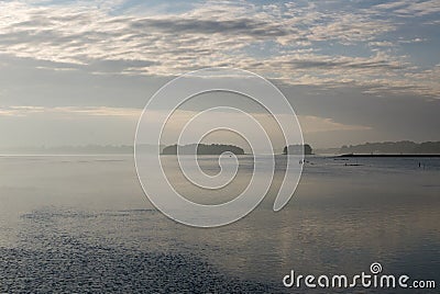 Sunset in Brittany Morbihan, France. Stock Photo