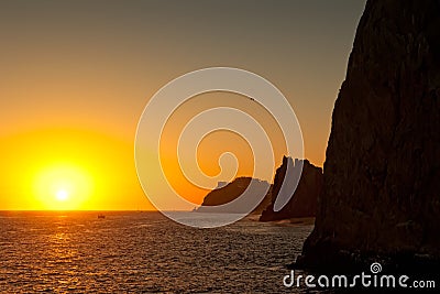 Sunset in Cabo San Lucas, Mexico Stock Photo