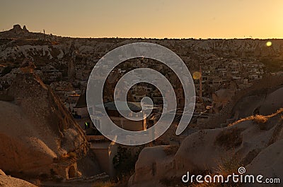 Sunset in Cappadocia Stock Photo