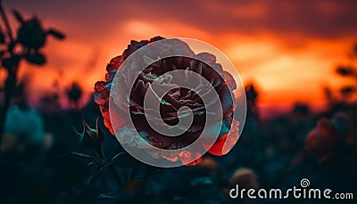 Sunset celebration, beauty in nature bouquet generated by AI Stock Photo