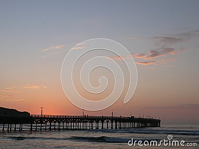 Sunset in Cerro Azul at south of Lima, Peru Stock Photo