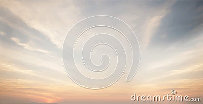 Sunset and cloudy blue sky wallpaper Stock Photo