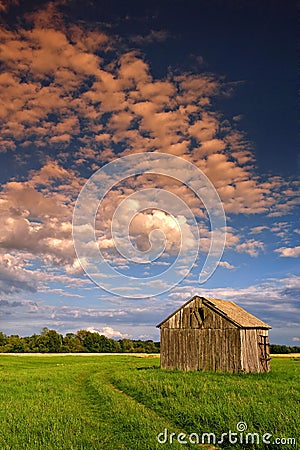 Sunset in the country Stock Photo