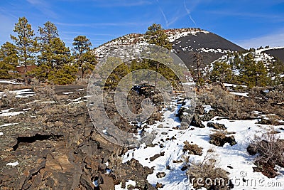 Sunset Crater Stock Photo