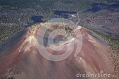 Sunset Crater Stock Photo