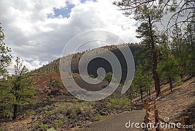 Sunset Crater Stock Photo